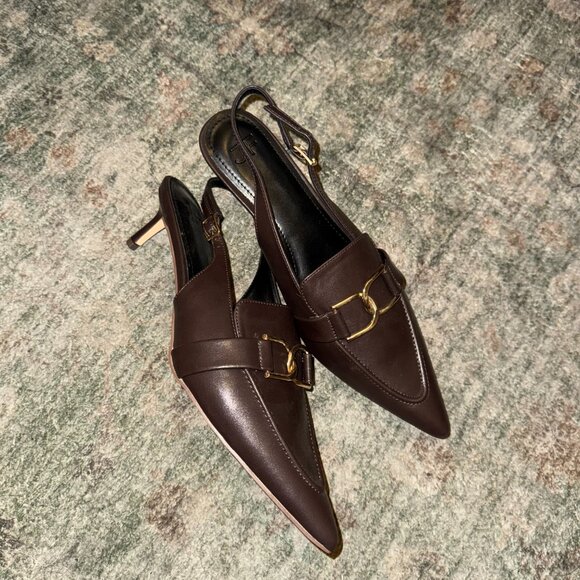 Brown Kitten Sling Back Heel - Picture 4 of 5